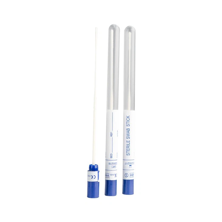 Medical Sterile Transport Sample Collection Rayon Swab With Collection Tube